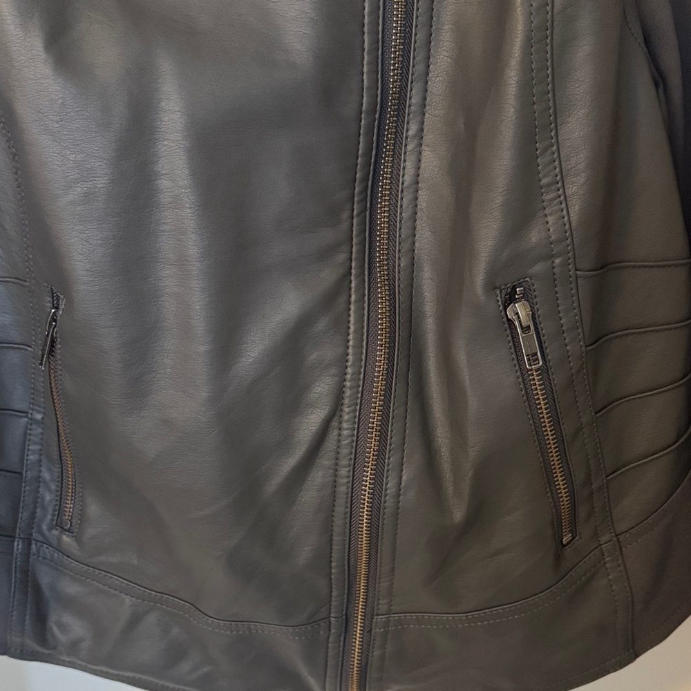 Torrid Black/Grey Leather Jacket - Picture 4 of 8